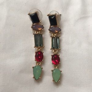 BaubleBar multigem statement earrings